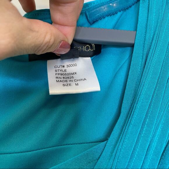 Tadashi Shoji Cap Sleeve Criss Cross Knee Length Formal Dress M - Picture 8 of 9